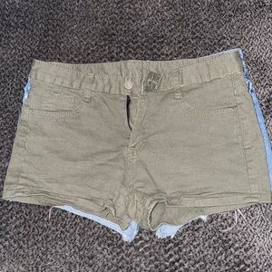 Army green shorts